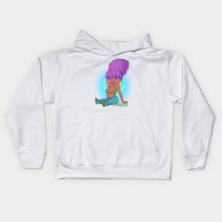 Purple Puff Chillin’ Chibi Kids Hoodie